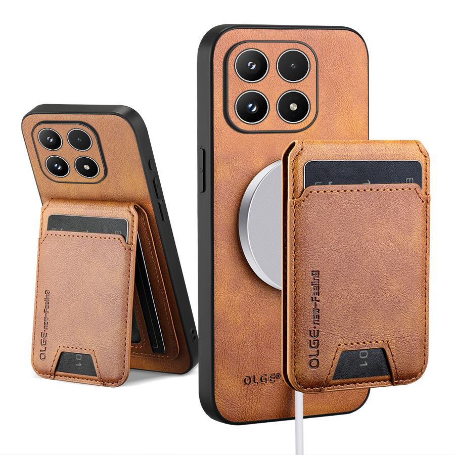 Leather Wallet Card Holder Phone Cover - Чехол-кошелек для телефона Xiaomi 17, кожаный