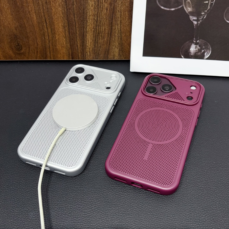 Matte Hard Pc Back Case - Магнитный беспроводной зарядный чехол Magsafe, однотонный,
