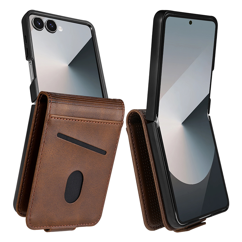 Leather Wallet Card Holder Phone Cover - Кожаный чехол-кошелек с отделениями для карт
