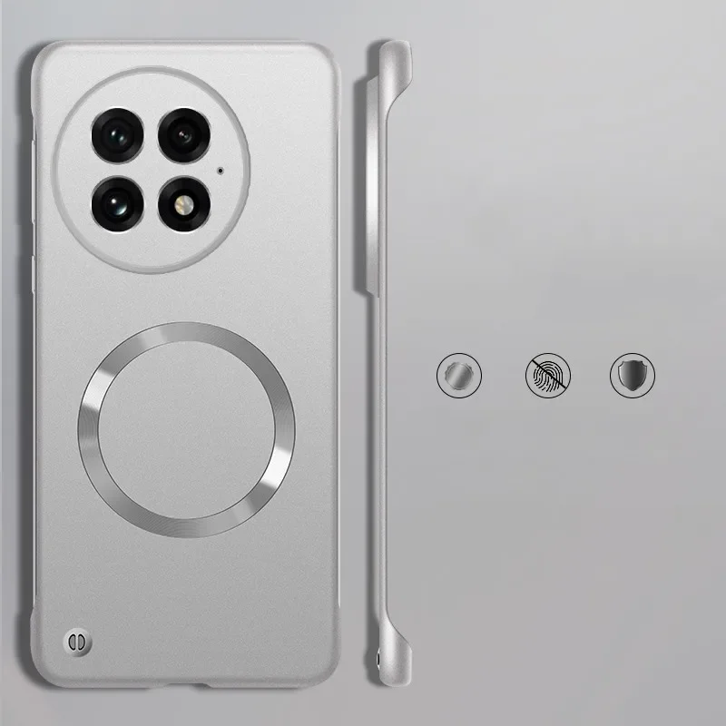 Ultra Thin Frameless Phone Cover - Роскошный ультратонкий металлический безрамный магнитный чехол