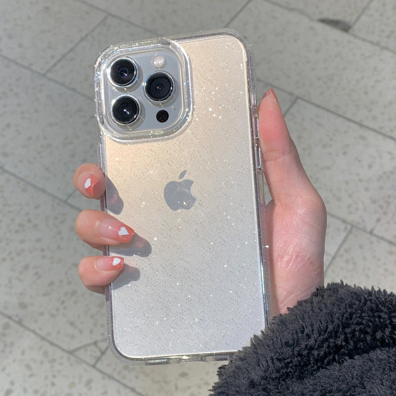 Clear Shockproof Bumper Case - Прозрачный простой блестящий чехол для телефона
