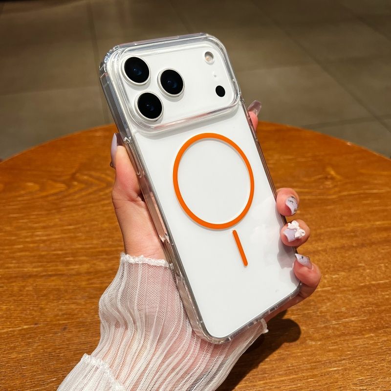 Clear Shockproof Bumper Case - Роскошный магнитный прозрачный чехол для беспроводной
