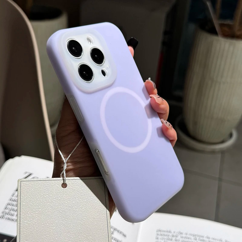 Liquid Silicone Magnetic Phone Case - Жидкий силиконовый чехол-желе конфетных цветов для