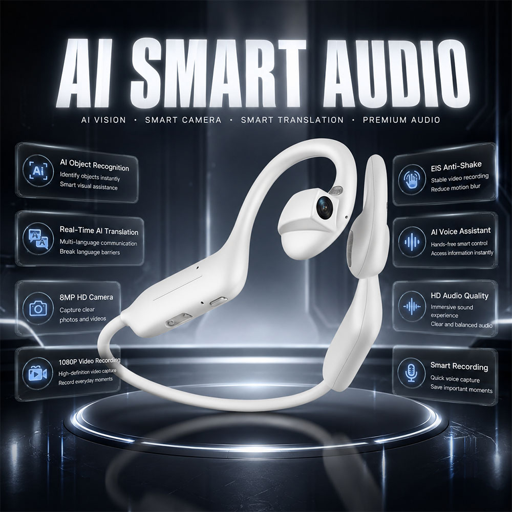 Earphones - НОВЫЕ 1080P UHD Bluetooth-наушники с камерой