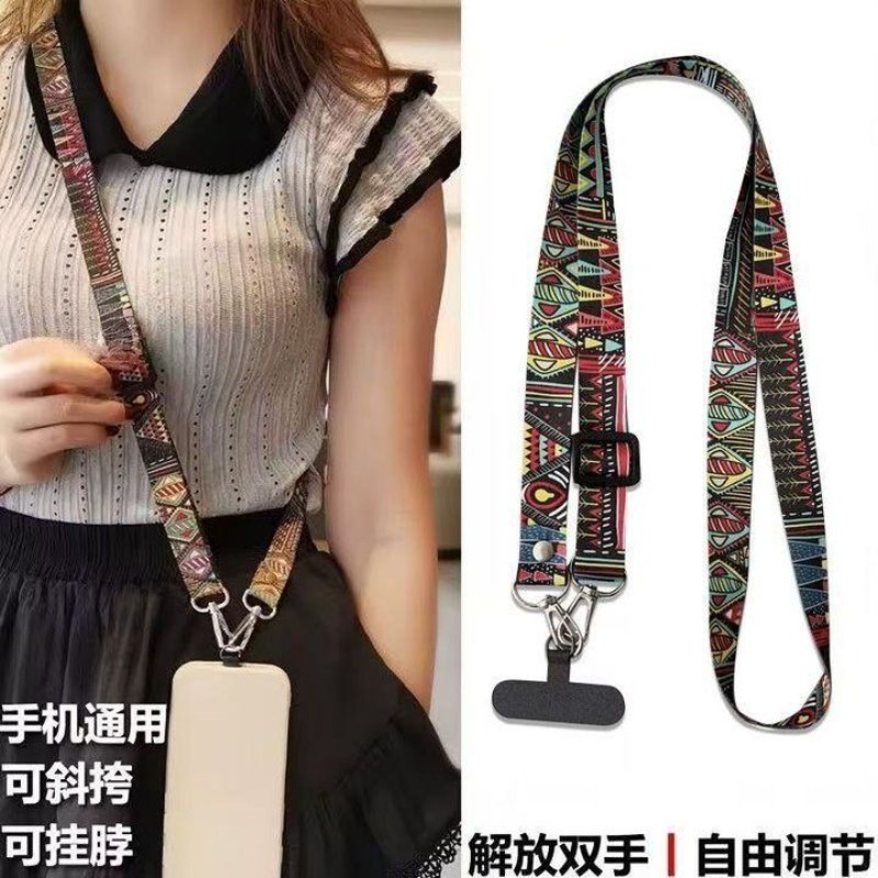 Crossbody Lanyard Neck Strap Case - Симпатичный ремешок для телефона в этническом