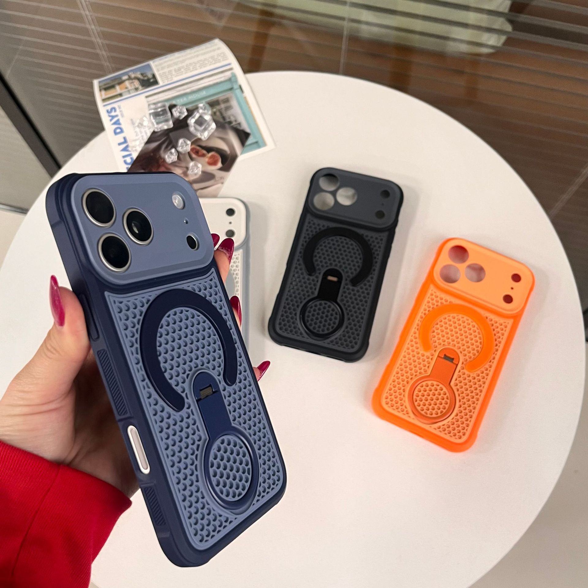 Heat Dissipation Mesh Breathable Case - 360 ° Магнитный держатель с дышащим