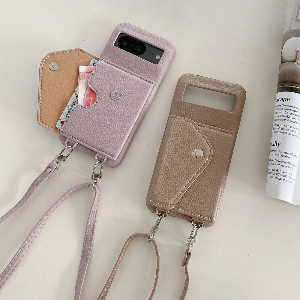 Pixel 9 8 Кожаный чехол-кошеле – обзор и цена Crossbody Lanyard Neck Strap Case