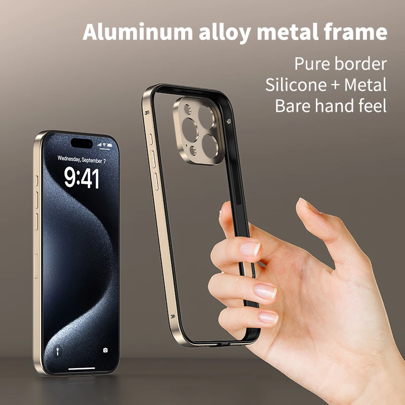 Защита камеры + гибридный сили – обзор и цена Metal Bumper Aluminum Frame Case