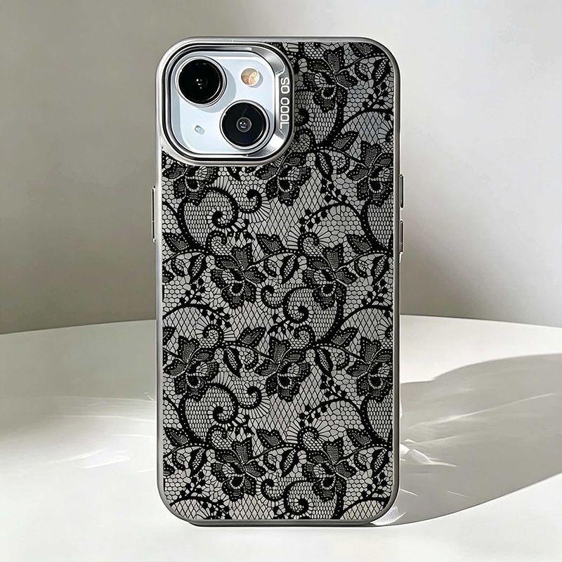 Винтажный черный чехол для тел – обзор и цена Vintage Floral Pattern Soft Case