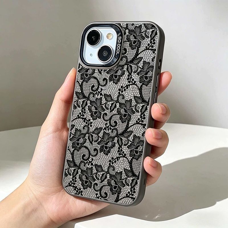 Винтажный черный чехол для тел – обзор и цена Vintage Floral Pattern Soft Case