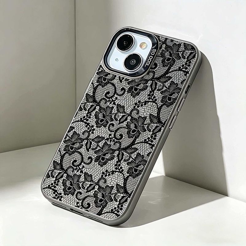 Винтажный черный чехол для тел – обзор и цена Vintage Floral Pattern Soft Case