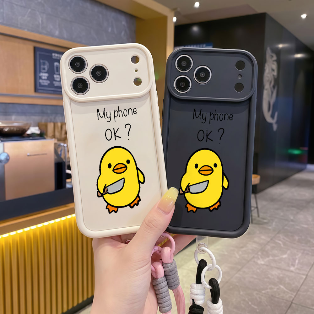 Милый мультяшный чехол-утка с  – обзор и цена Cute Cartoon Wrist Strap Silicone Case