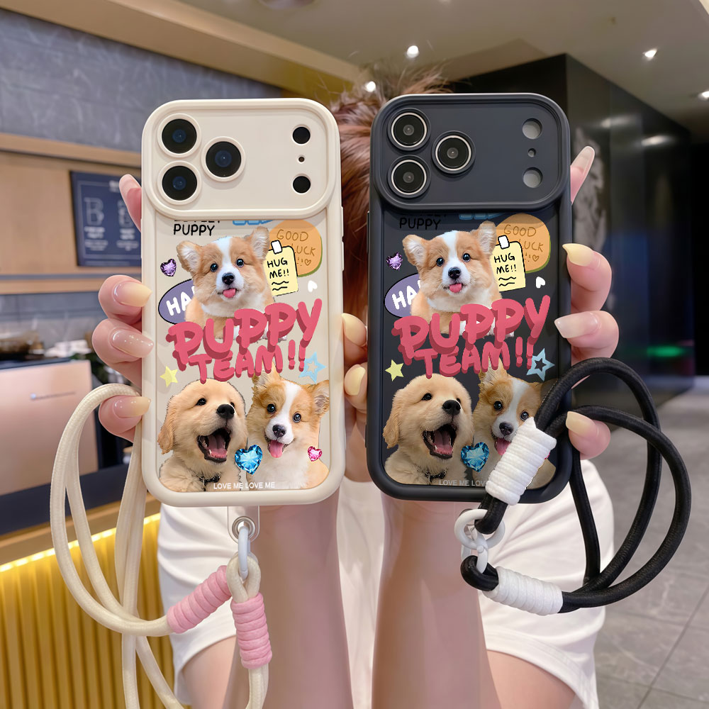 Мягкие чехлы-накладки с ремешк – обзор и цена Cute Cartoon Wrist Strap Silicone Case