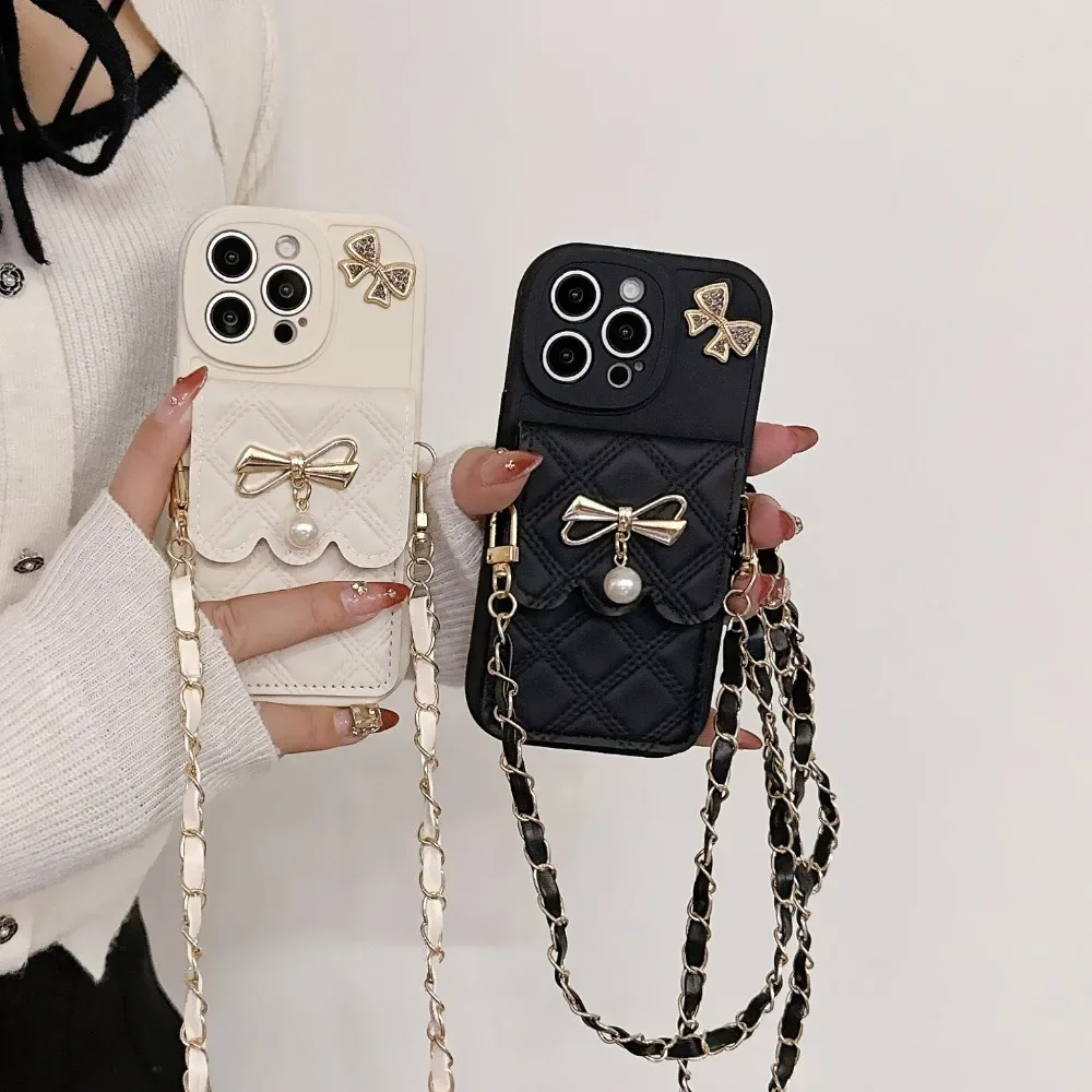 3D-чехол-кошелек с бантом и де – обзор и цена Leather Wallet Card Holder Phone Cover