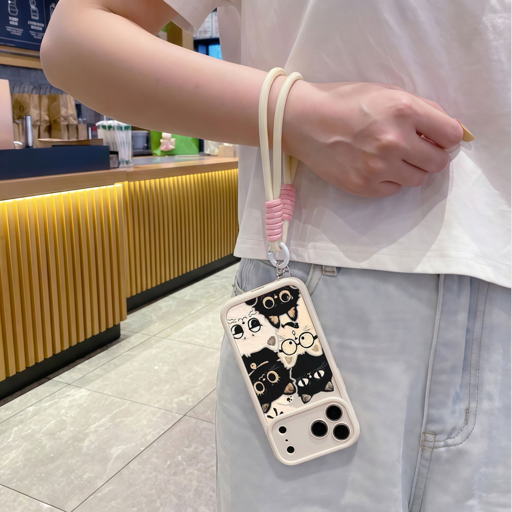 Противоударный чехол для телеф – обзор и цена Cute Cartoon Wrist Strap Silicone Case