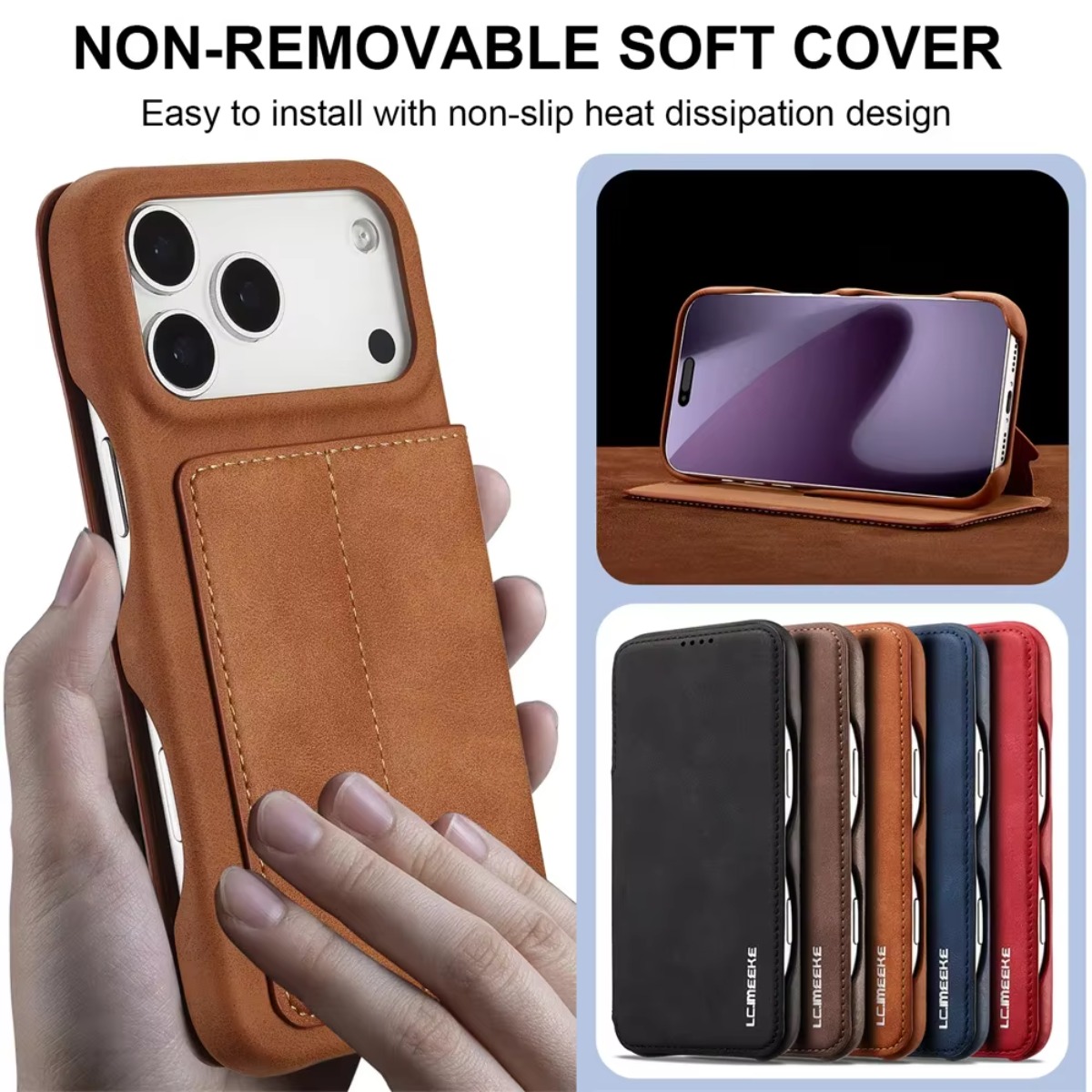 Кожаный магнитный откидной чех – обзор и цена Leather Wallet Card Holder Phone Cover