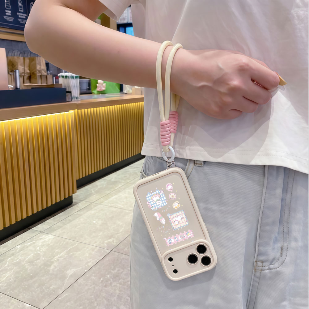 Чехол для телефона с ремешком  – обзор и цена Cute Cartoon Wrist Strap Silicone Case