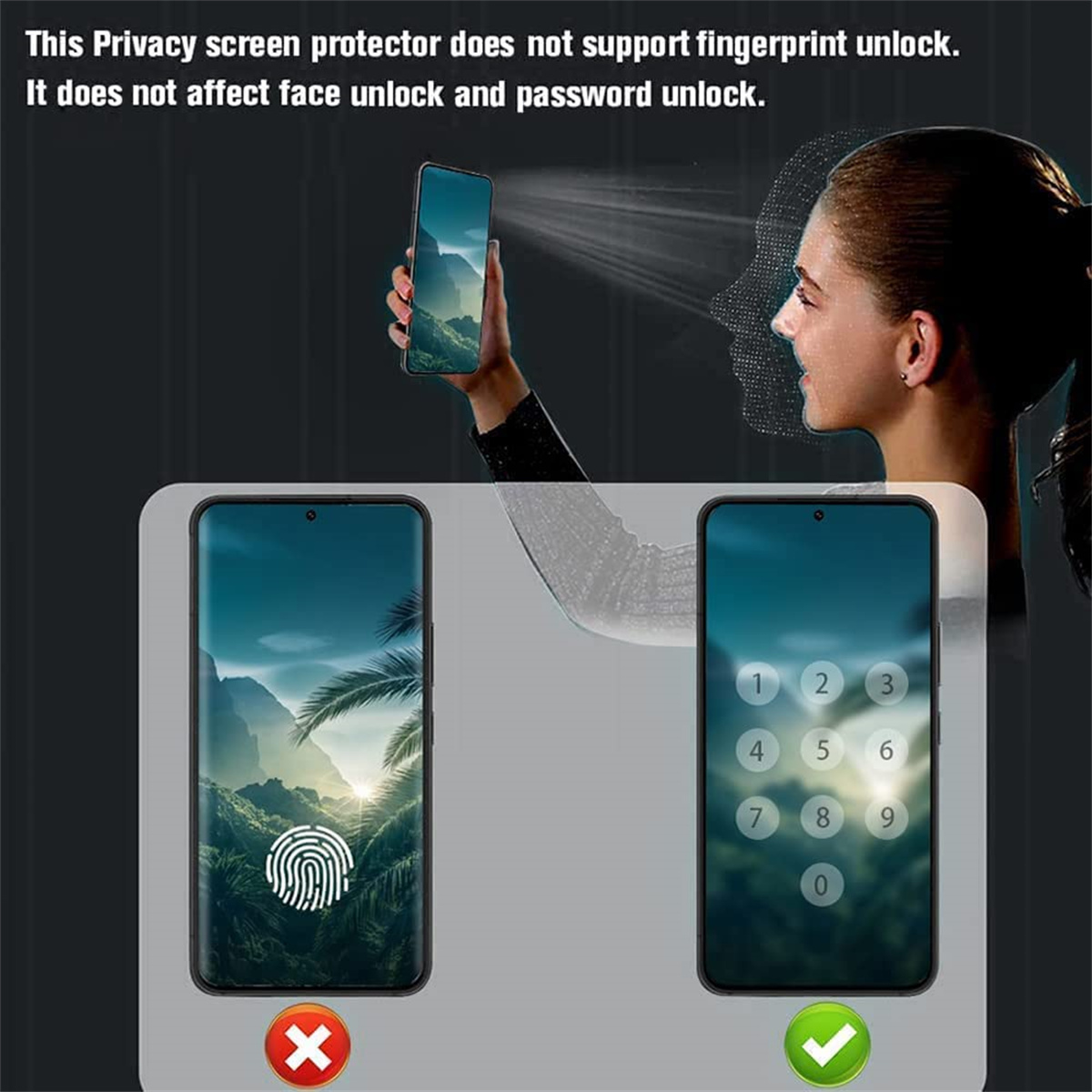 Защитная пленка для экрана от  – обзор и цена Anti Spy Privacy Glass Case