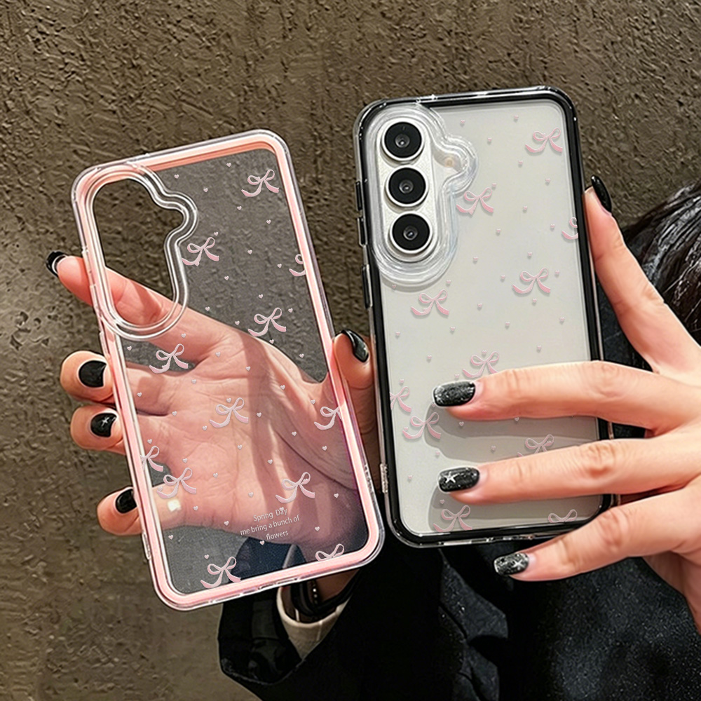 Милый розовый чехол с бантом д – обзор и цена Clear Shockproof Bumper Case