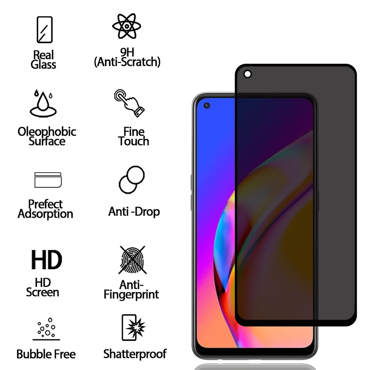 Защитная пленка для экрана про – обзор и цена Anti Spy Privacy Glass Case