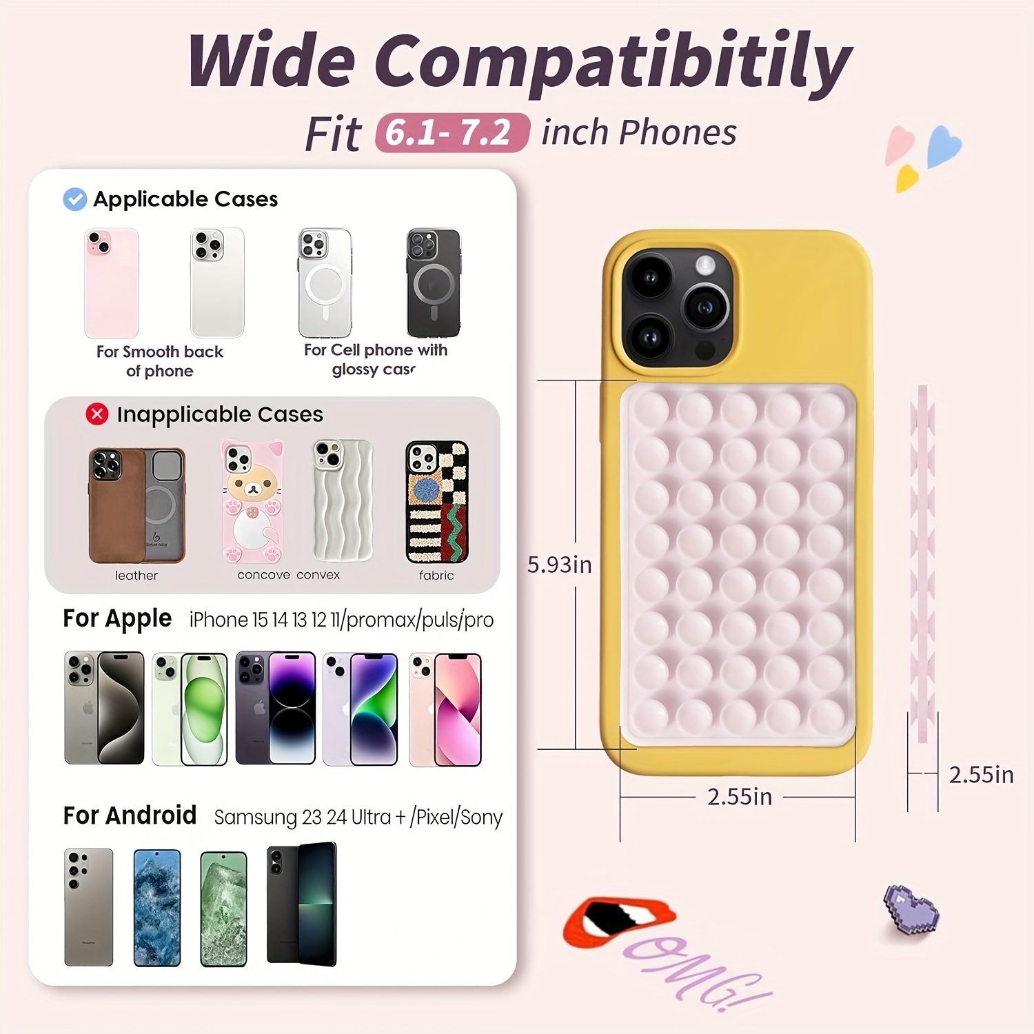 2 шт. Двусторонние силиконовые – обзор и цена Phone Stands